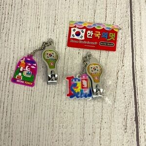 NWT KOREAN Souvenirs: Keychain & Nail Clippers Pack of Two